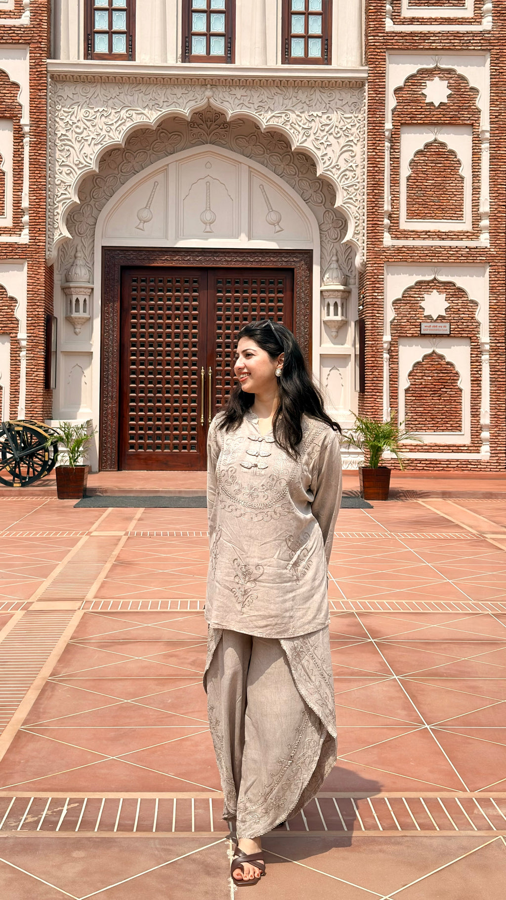 Embroidered Dhoti Co-ord