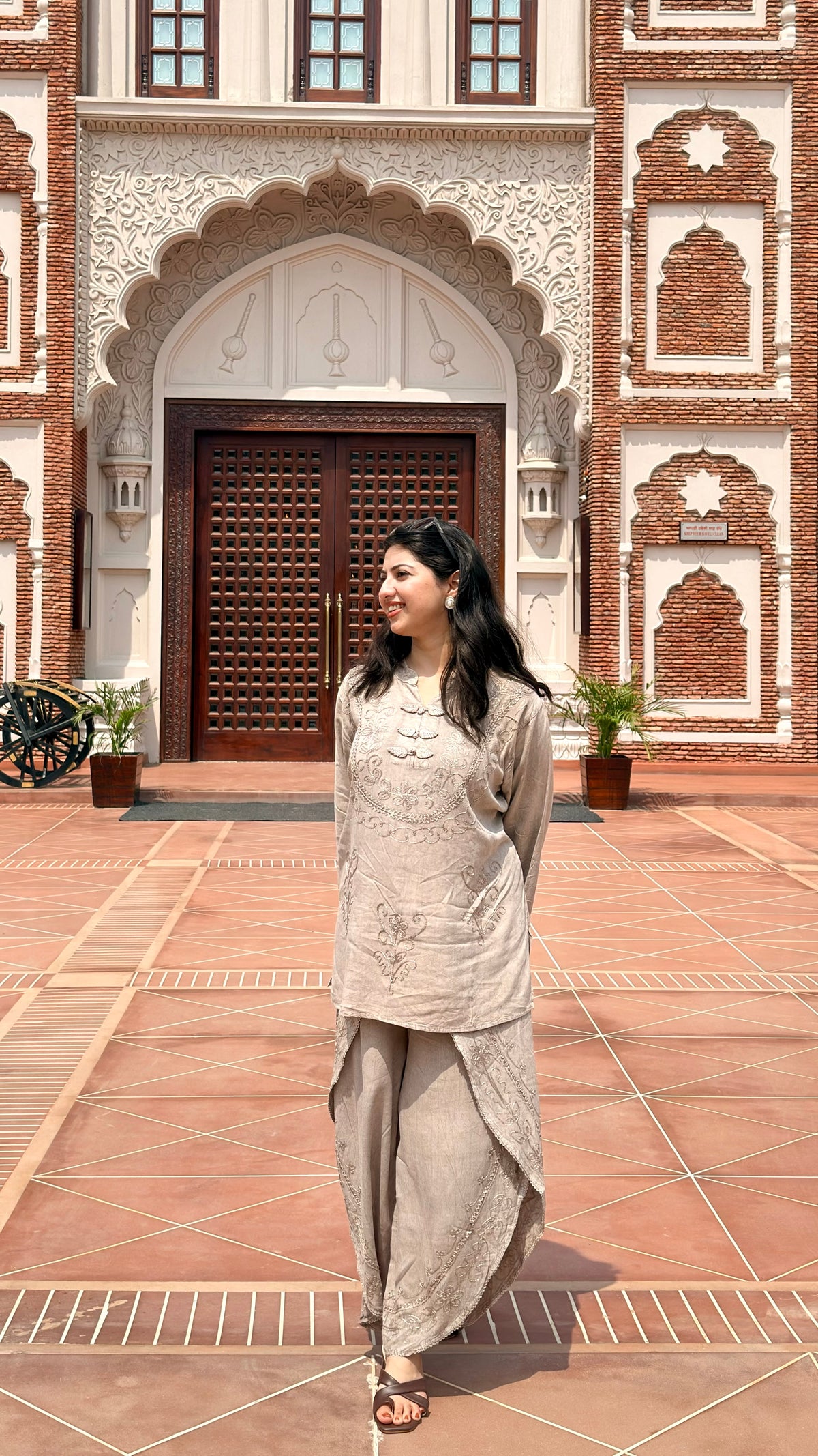 Embroidered Dhoti Co-ord