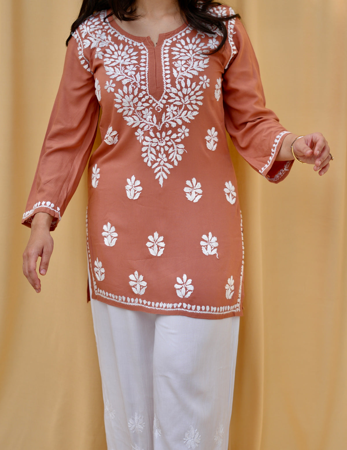 Rust Noor | Lucknowi Chikankari Kurta
