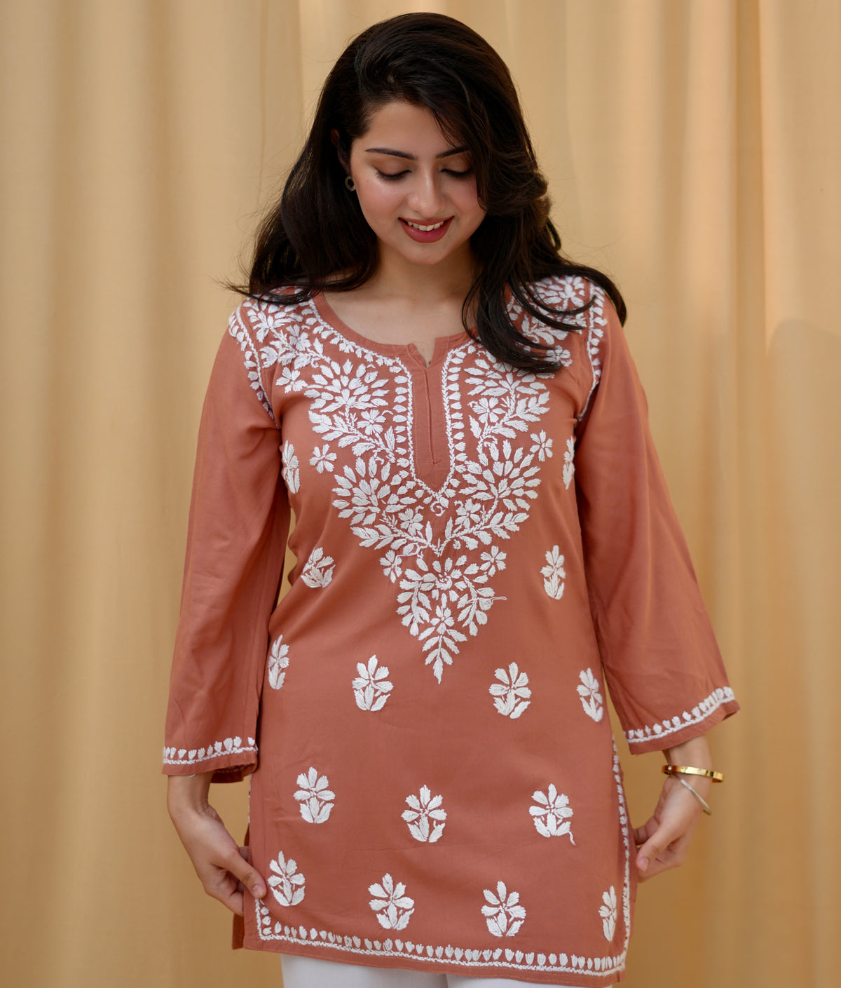 Rust Noor | Lucknowi Chikankari Kurta
