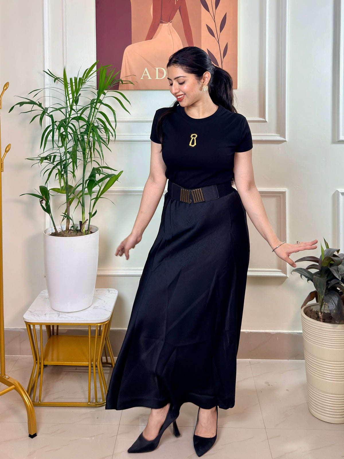 Silhouette Flow | Satin Maxi Skirt