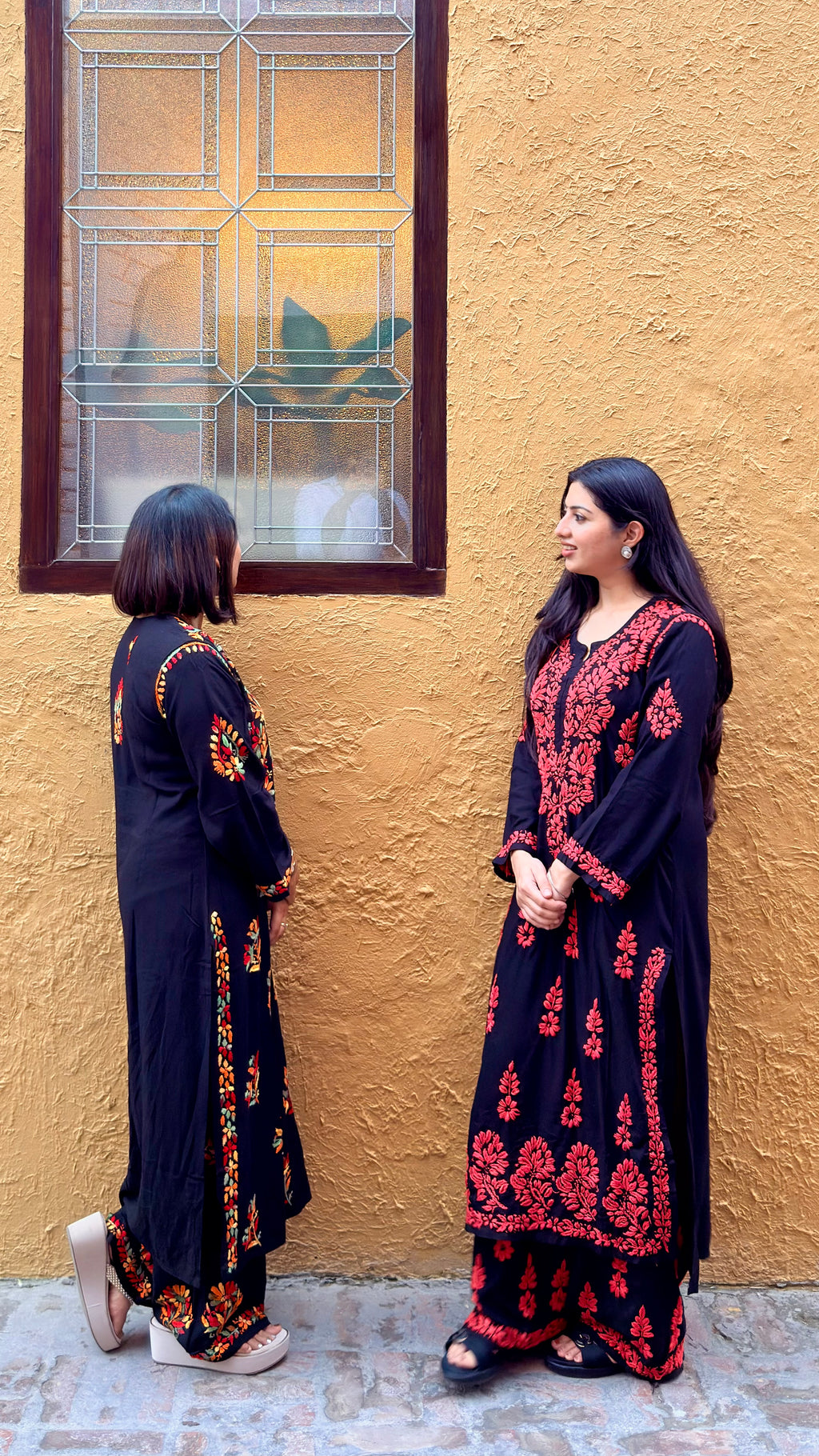 Rangrez | Multicolour Chikankari Kurta Set