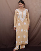 Desert Noor | Lucknowi Chikankari Kurta Set