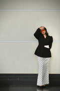 Polka Noir | Tailored Peplum Co-ord Set