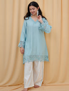 Azure Grace | Embroidered Co-ord Set