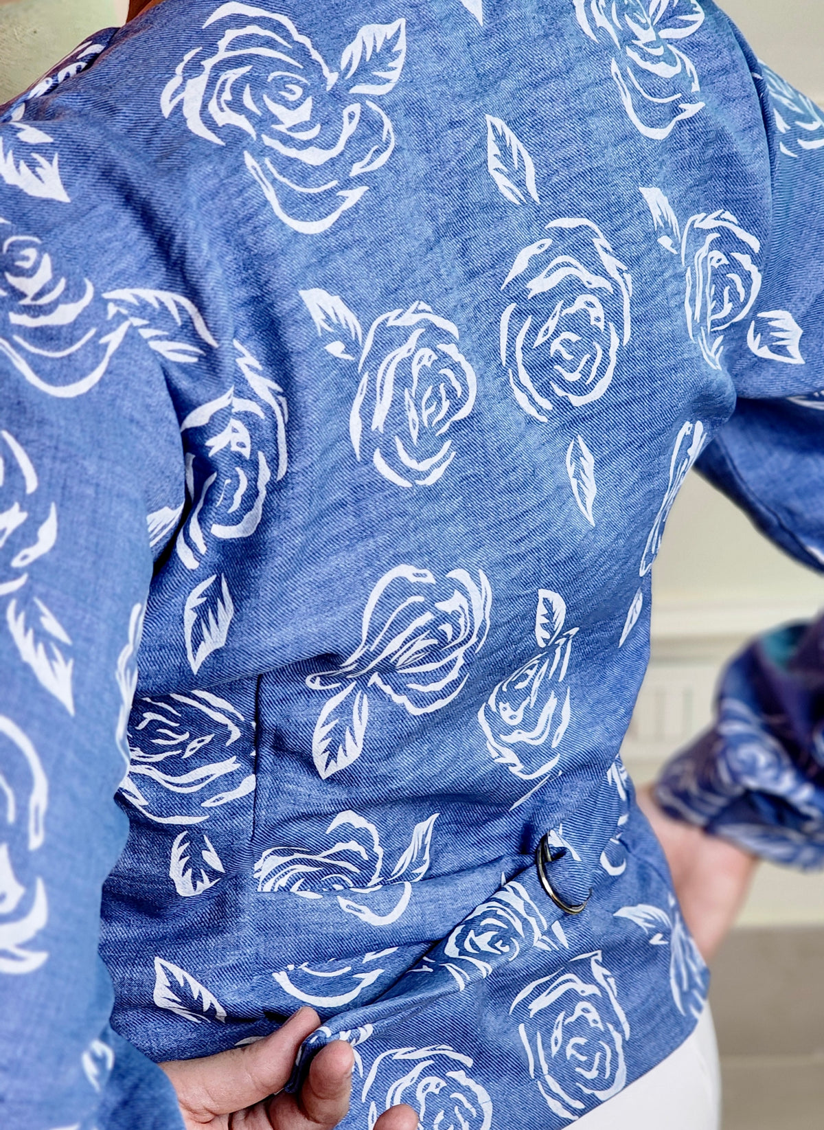 Rosewood Bloom | Button-Front Jacket