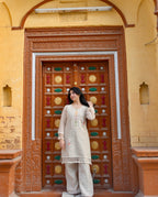 Pearl Petals | Embellished Kurta Set