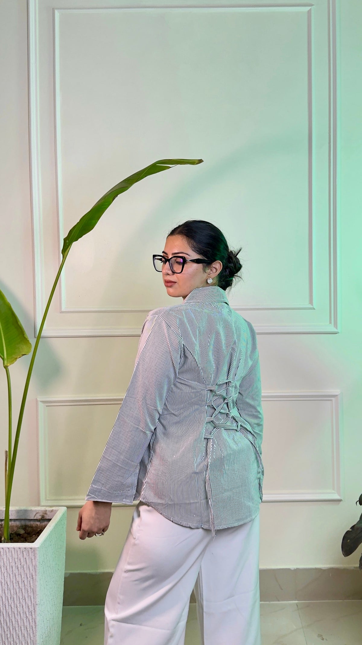 Tie-Back | Striped Shirt