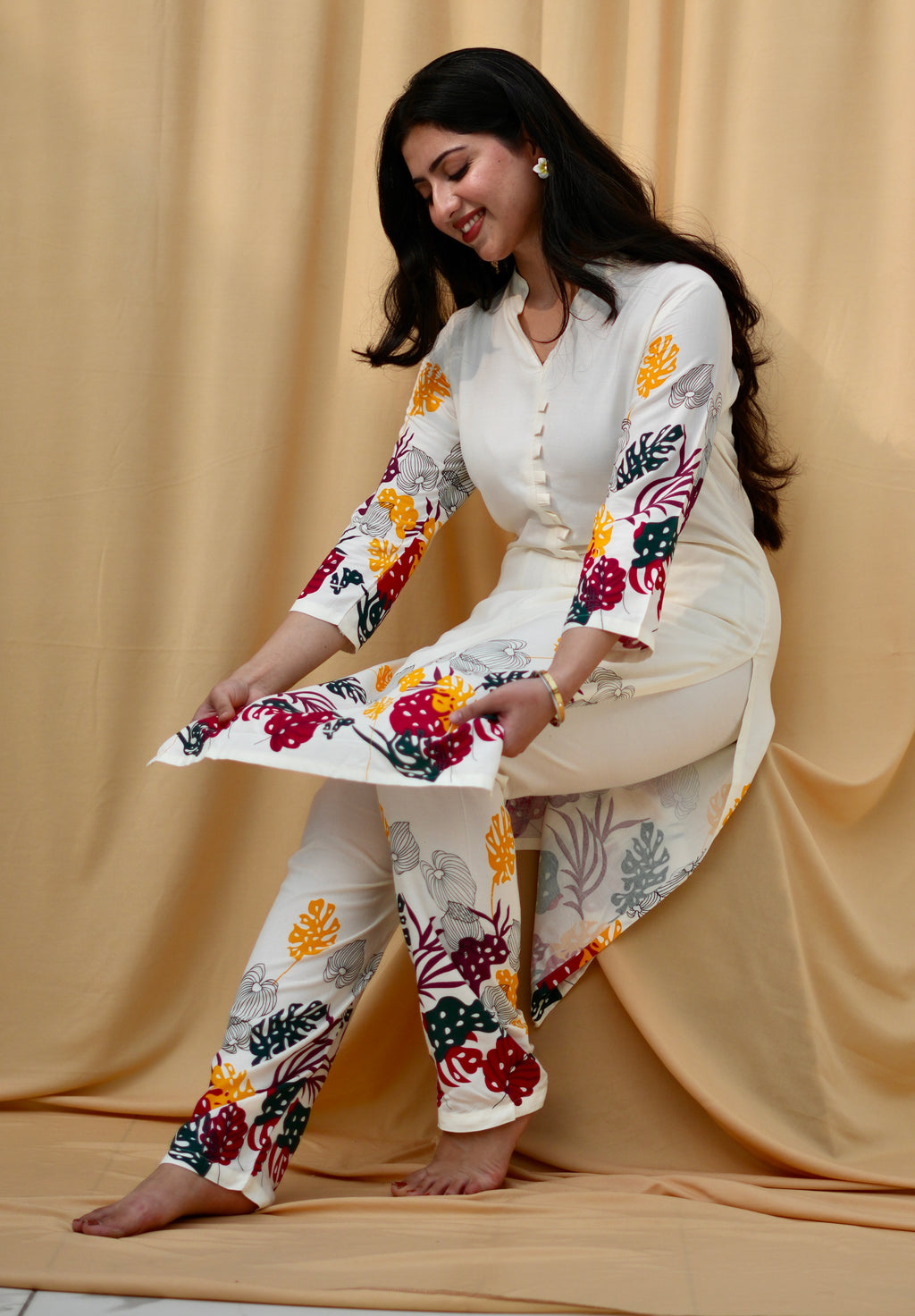 Autumn Muse | Botanical Printed Kurta Set