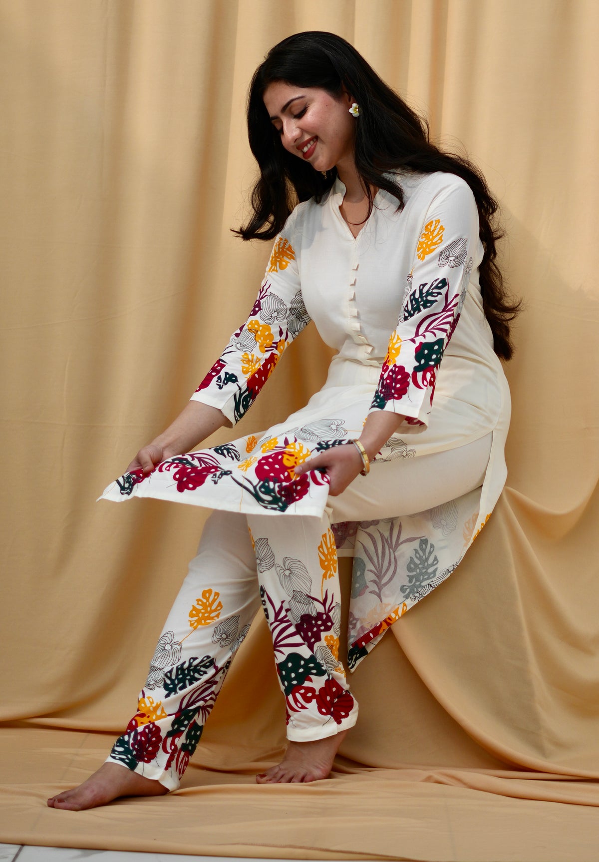Autumn Muse | Botanical Printed Kurta Set