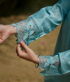 Azure Grace | Embroidered Co-ord Set
