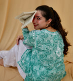 Aqua Noor | Lucknowi Chikankari Kurta