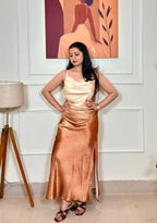 Golden Hour | Satin Maxi Dress
