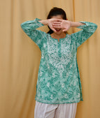 Aqua Noor | Lucknowi Chikankari Kurta