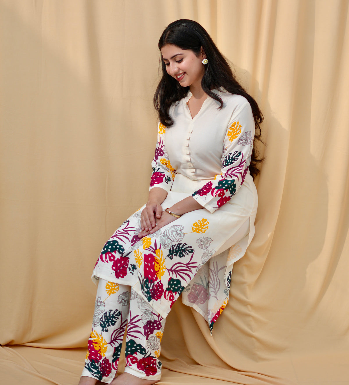 Autumn Muse | Botanical Printed Kurta Set