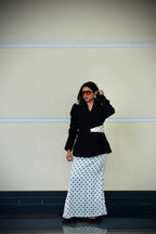 Polka Noir | Tailored Peplum Co-ord Set