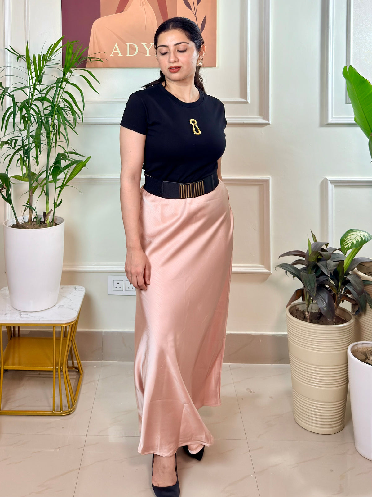 Silhouette Flow | Satin Maxi Skirt