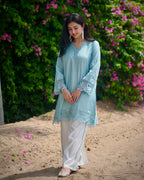 Azure Grace | Embroidered Co-ord Set