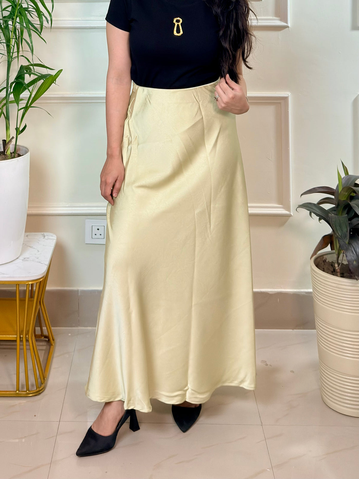 Silhouette Flow | Satin Maxi Skirt