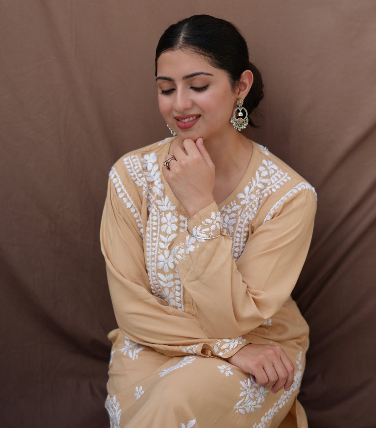 Desert Noor | Lucknowi Chikankari Kurta Set