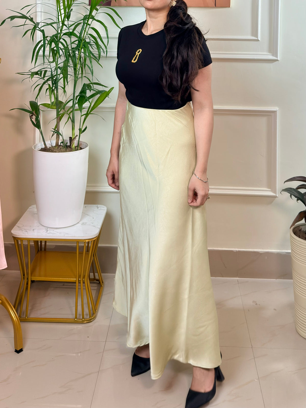 Silhouette Flow | Satin Maxi Skirt
