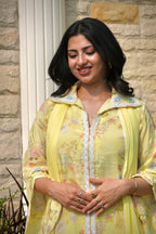 Lemon Bloom | Printed Pakistani Suit Set