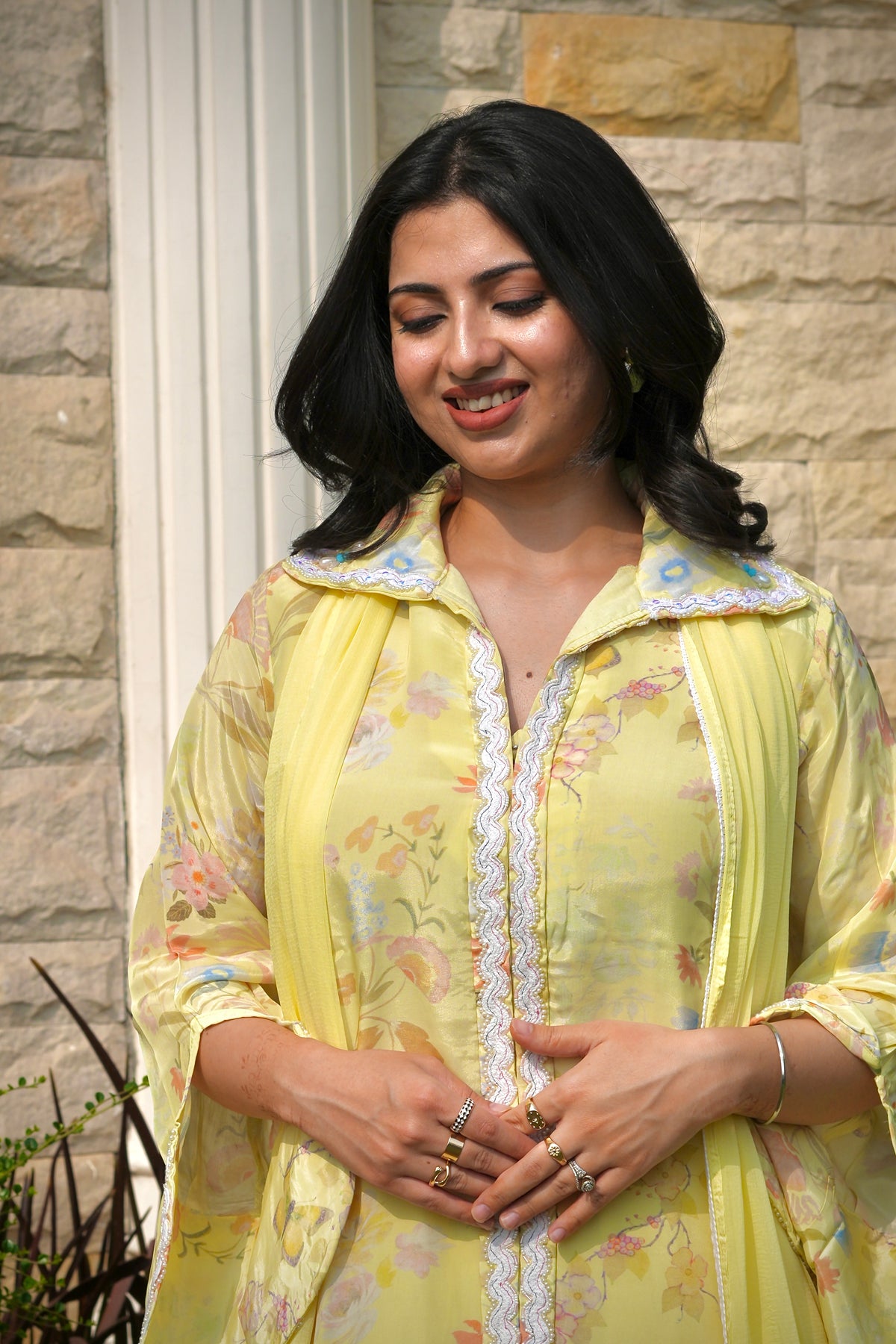Lemon Bloom | Printed Pakistani Suit Set