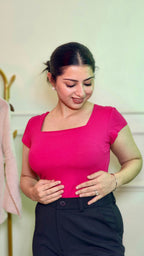 Soft Square | Square-Neck Top
