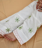 Mint Blossom | Floral Embroidered Co-ord Set
