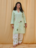 Mint Blossom | Floral Embroidered Co-ord Set