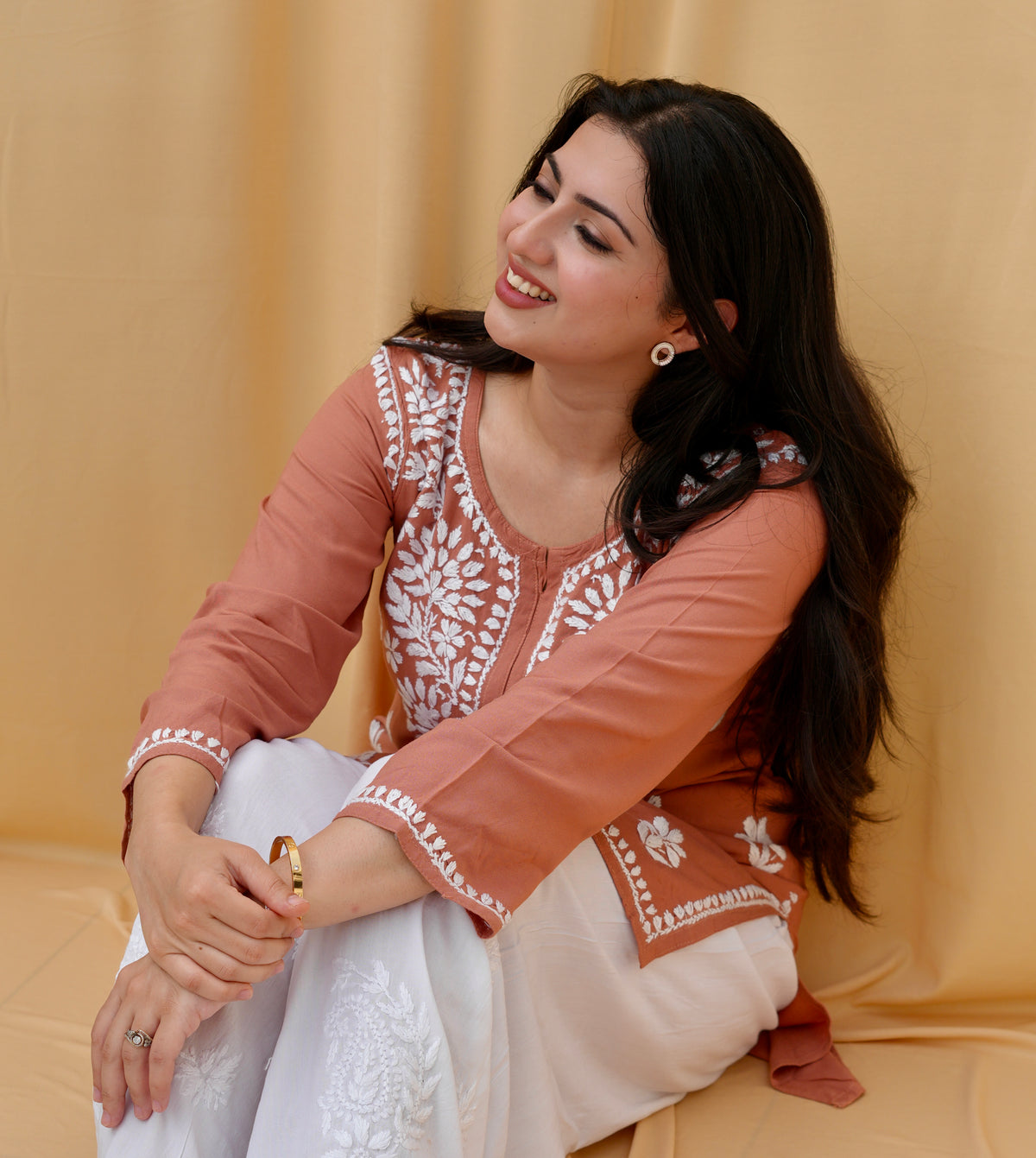 Rust Noor | Lucknowi Chikankari Kurta