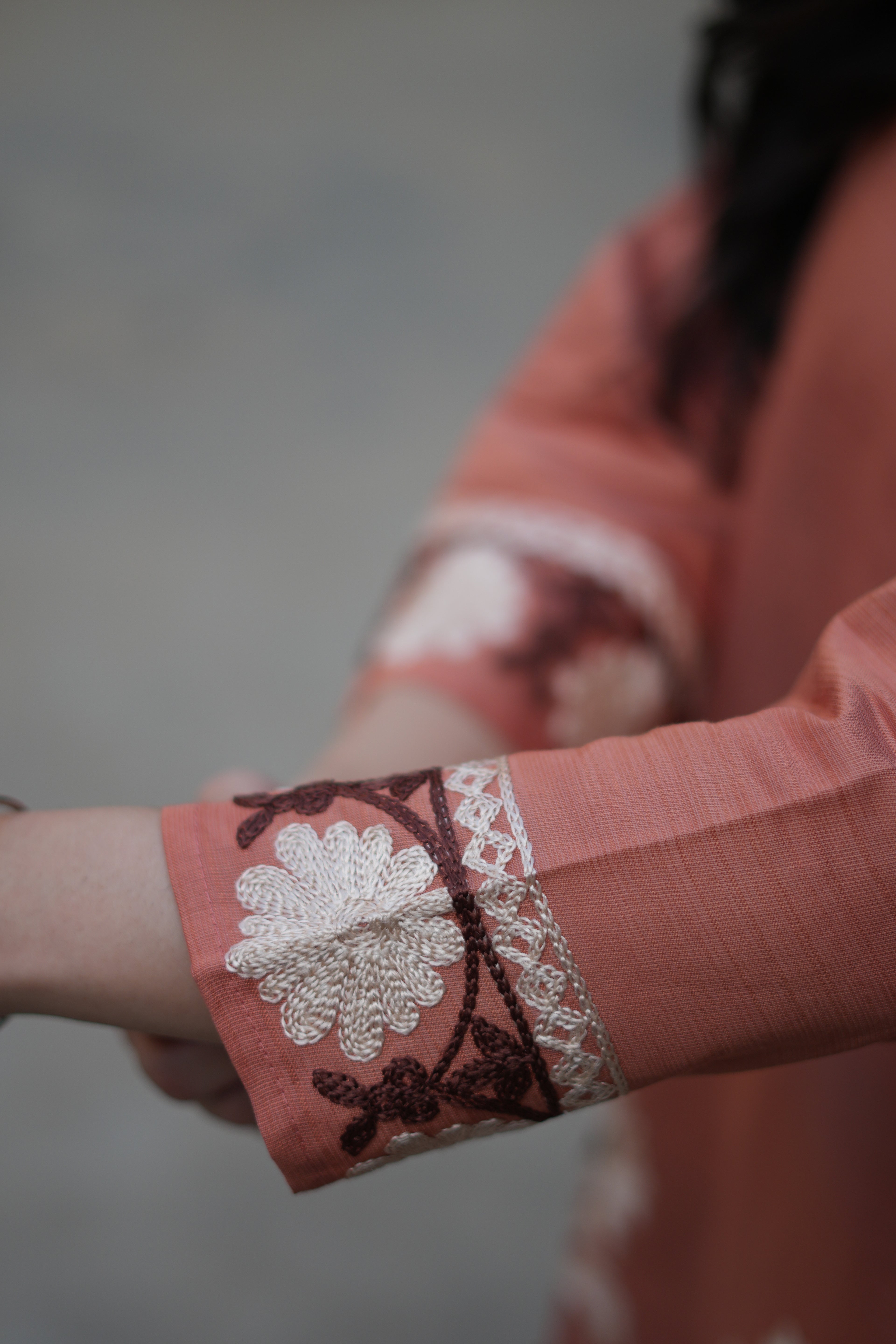 Rust Blossom | Embroidered Kurta Set
