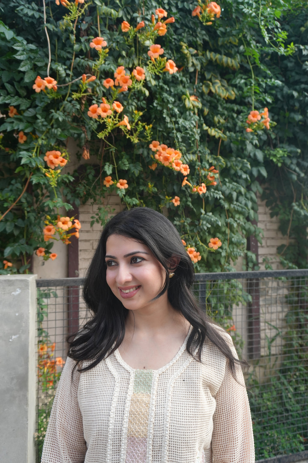 Pearl Petals | Embellished Kurta Set