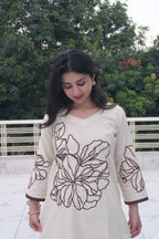 Ivory Bloom Farshi | Suit Set