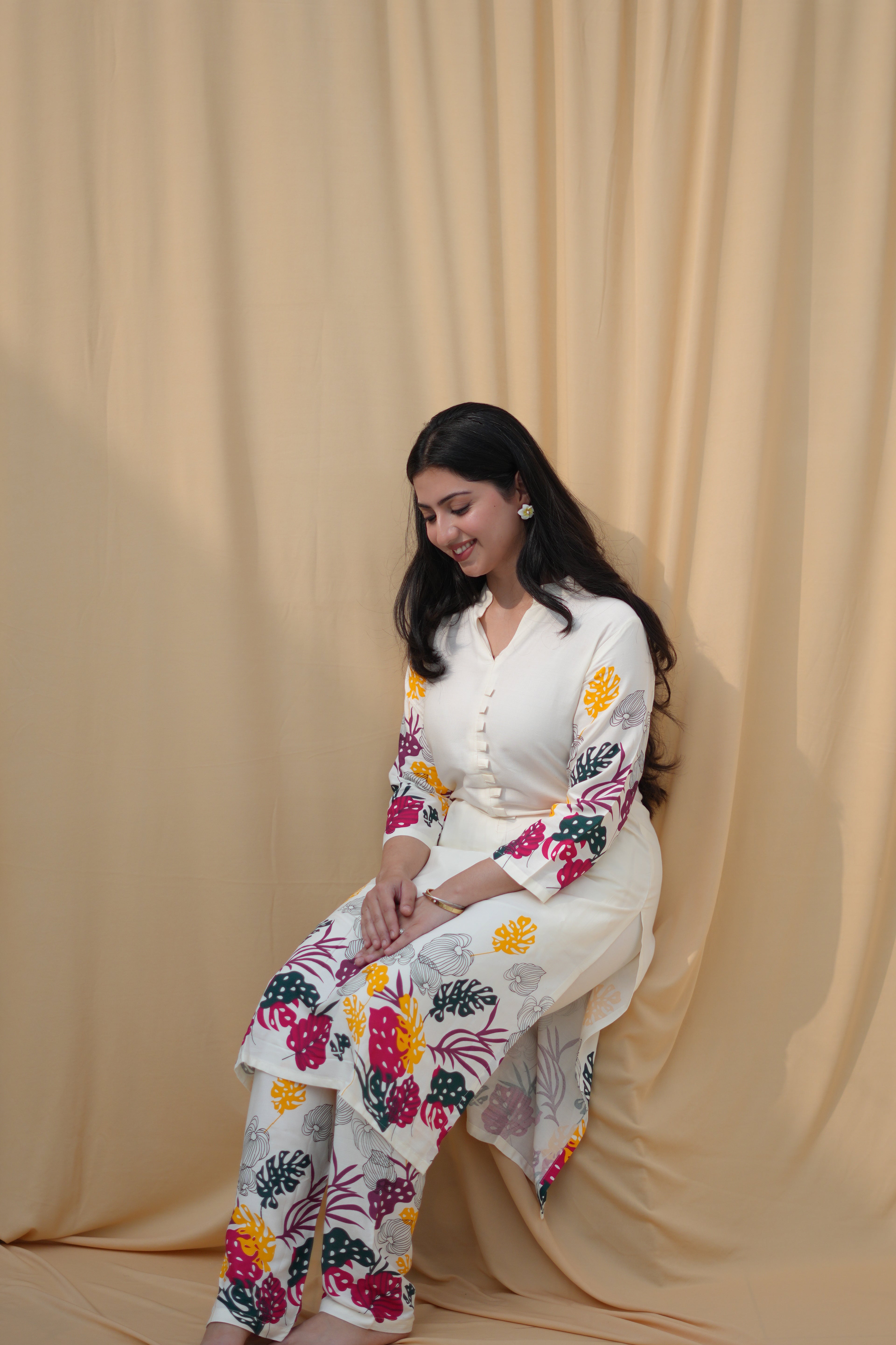 Autumn Muse | Botanical Printed Kurta Set