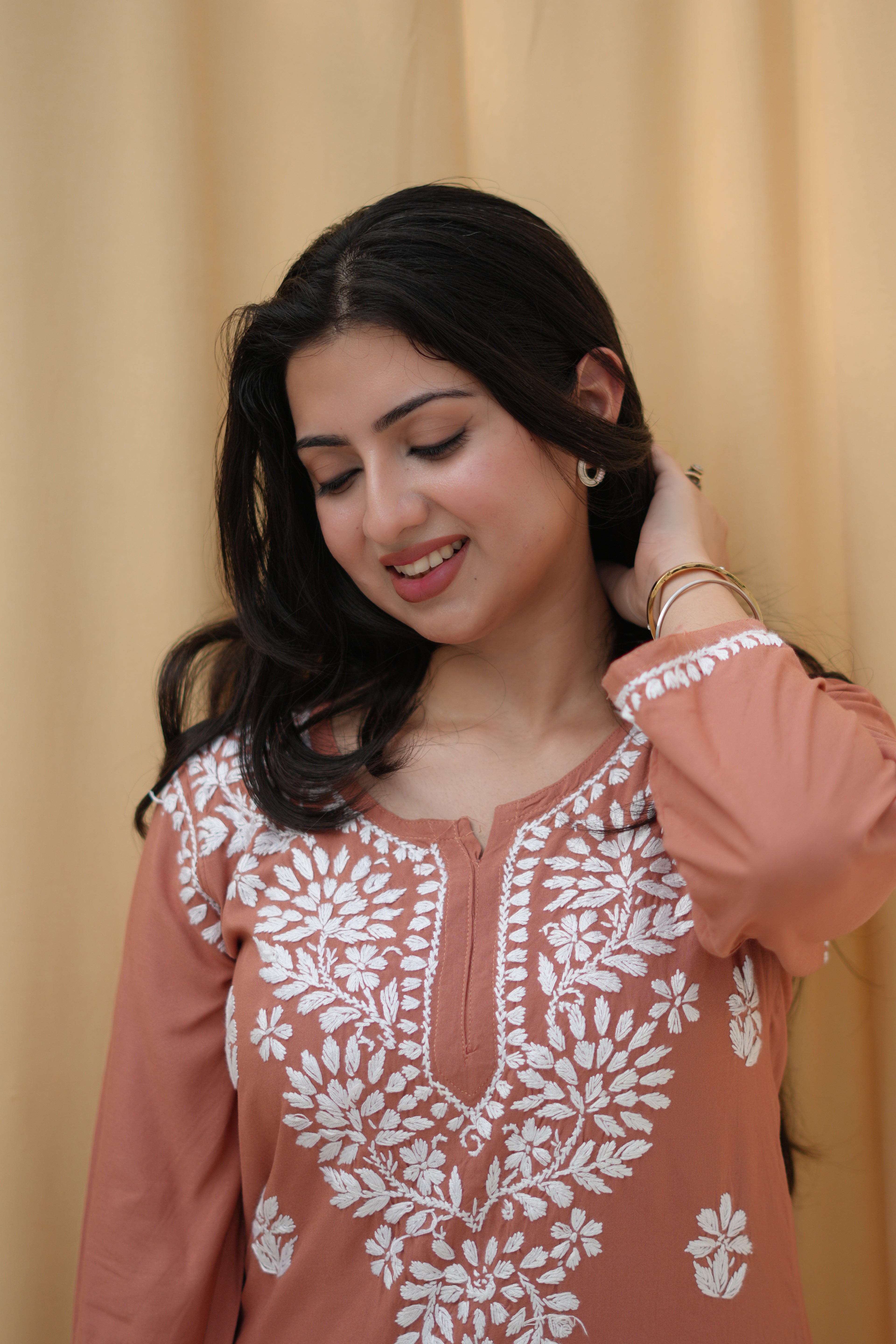 Rust Noor | Lucknowi Chikankari Kurta