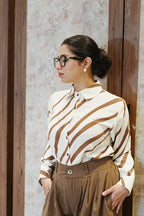 Mocha Muse | Striped Formal Shirt