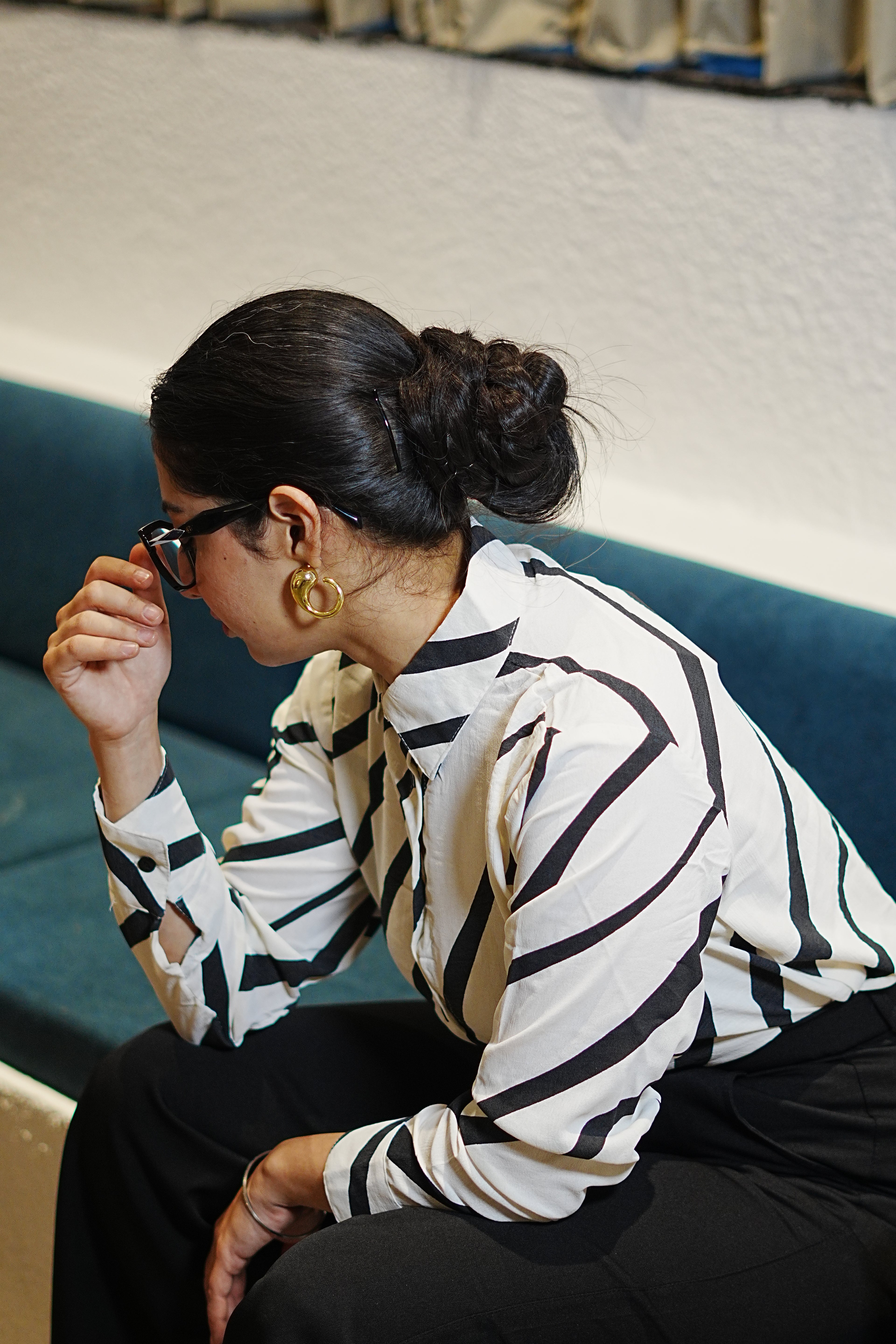 Mocha Muse | Striped Formal Shirt