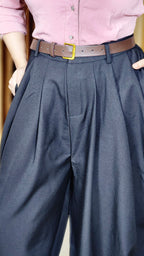Classic Black Pleated Balloon Formal Pants