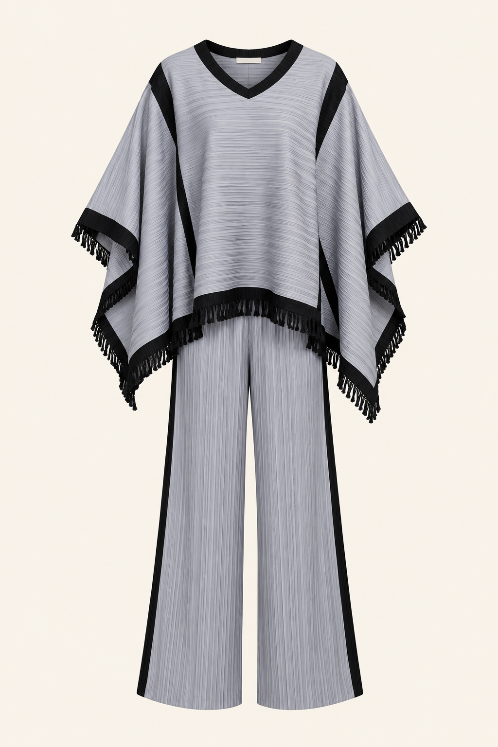 Silver Grace | Fringe Detail Co-Ord Set
